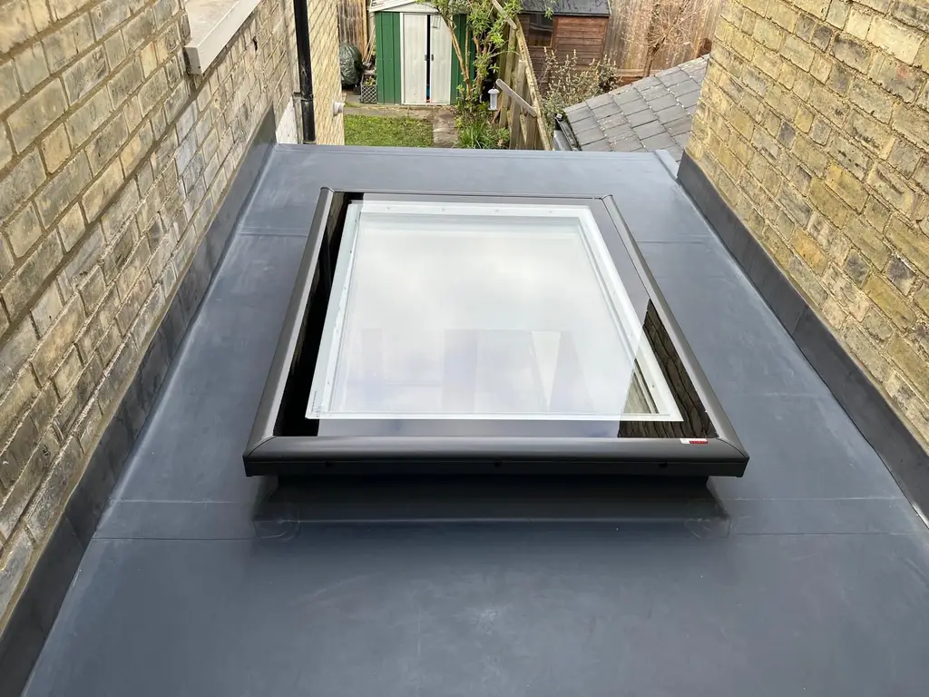 Flat rooflight installed on a single storey rear roof by Carl Dunn Building & Roofing, Cambridge