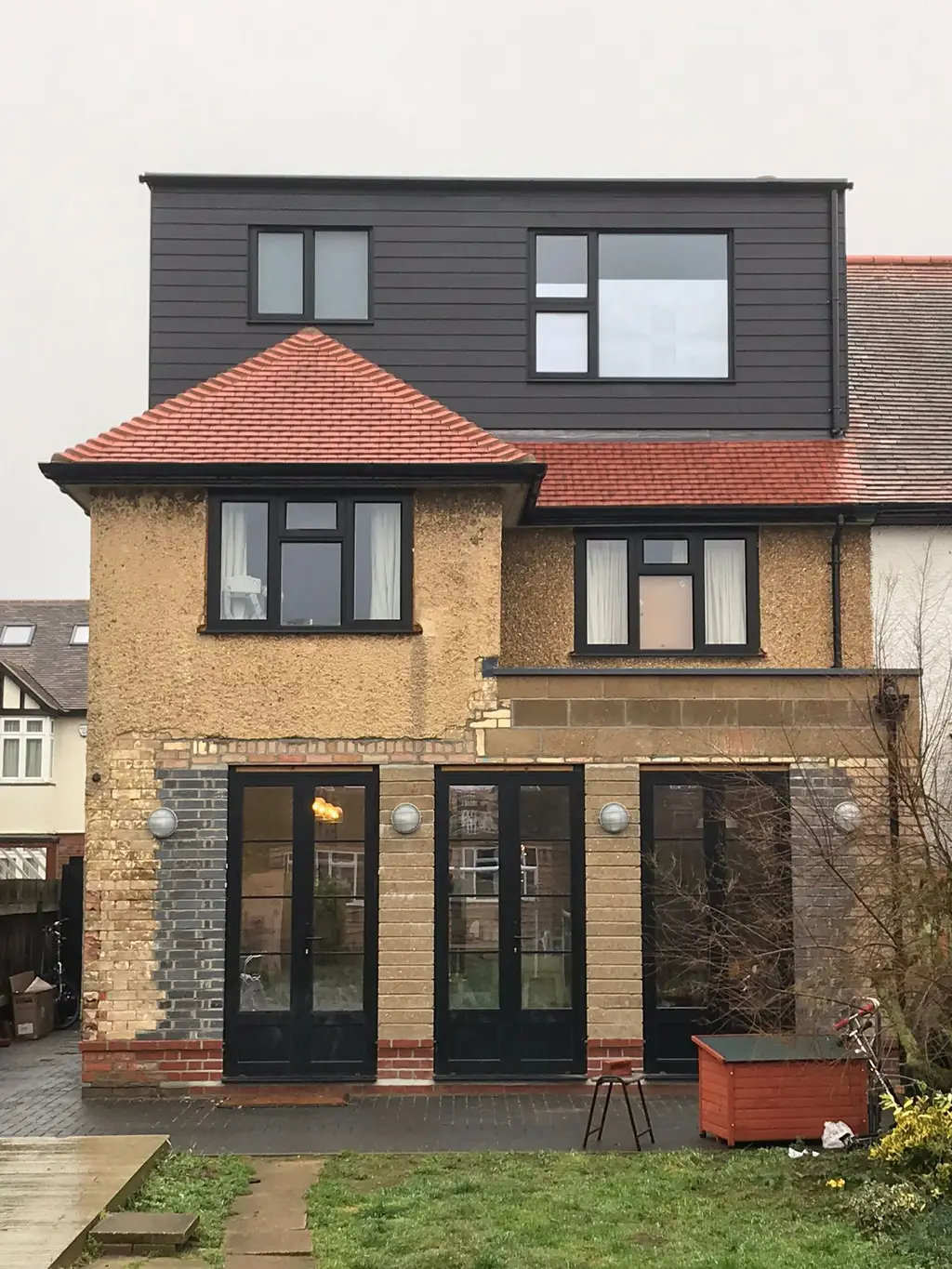 Rear extension and dark clad dormer loft conversion by Carl Dunn Building & Roofing, Cambridge